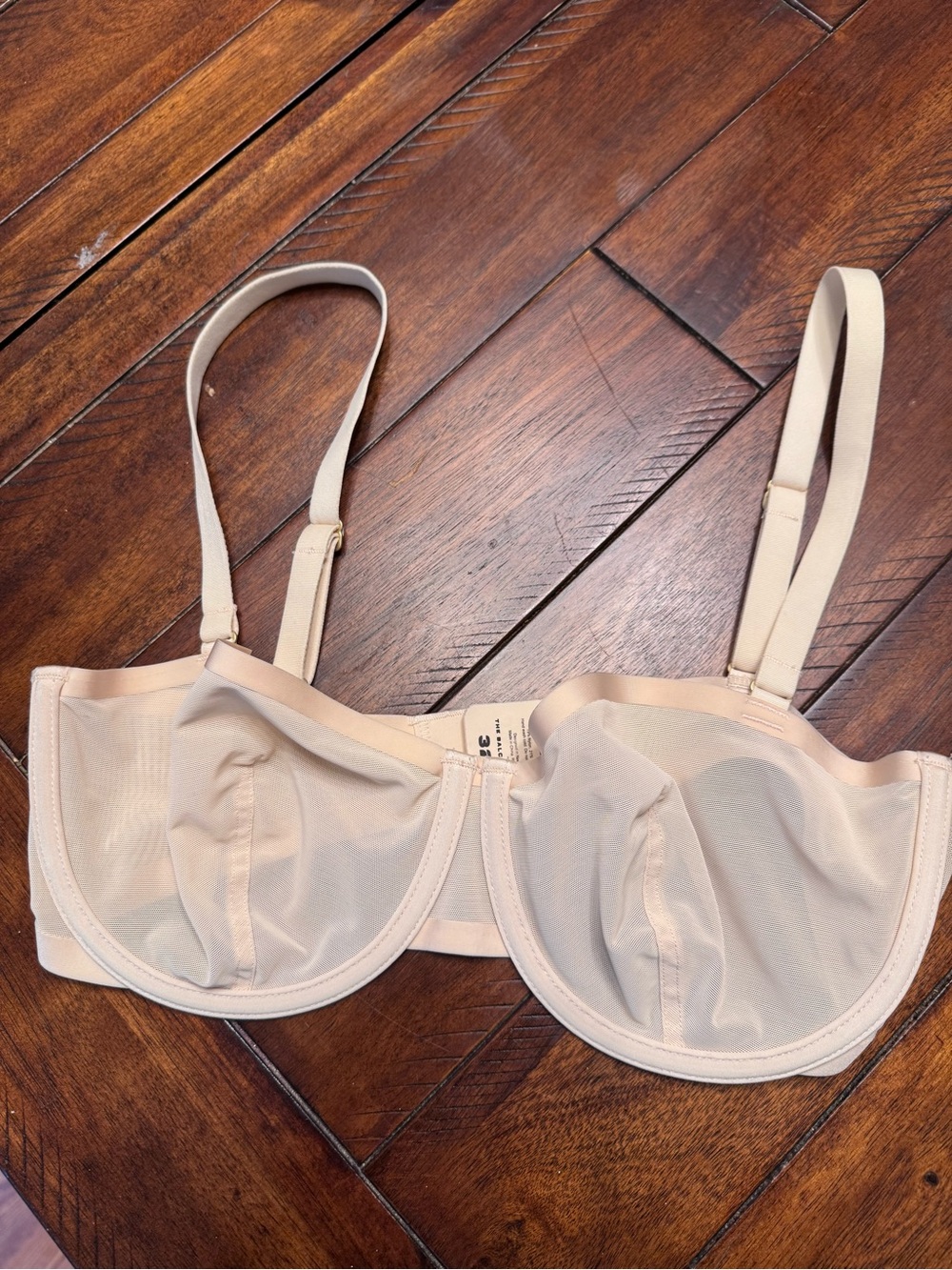 CUUP The Balconette Mesh Nude Bra